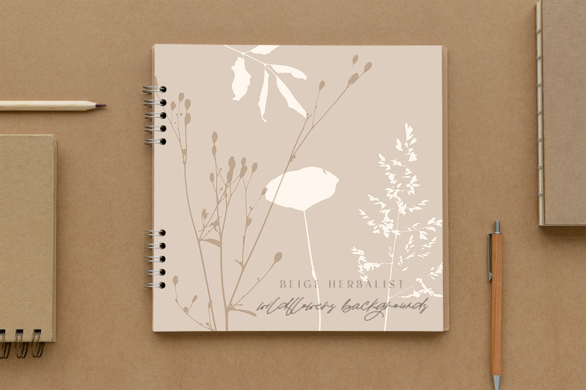 Beige Herbalist Wild Botanical Patterns | 24 Neutral Designs