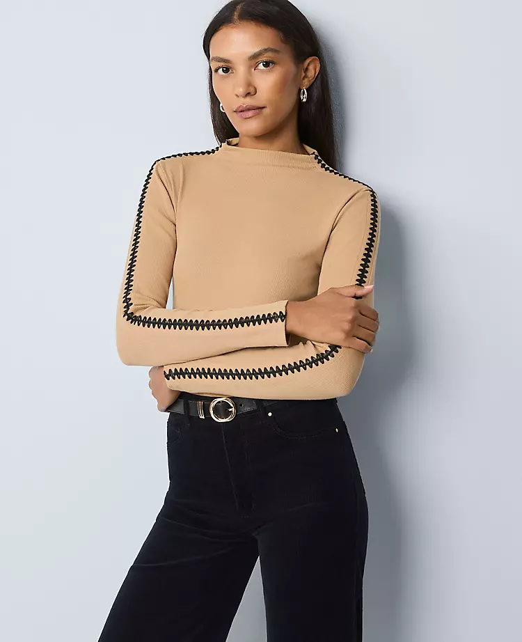 10005-Weekend-Collection-Crochet-Trim-Mock-Neck-Top-1.webp Weekend Collection Crochet Trim Mock Neck Top