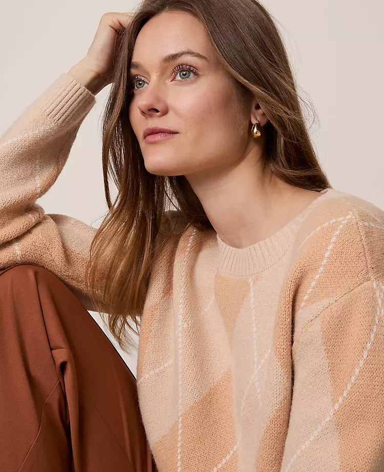 Argyle Crew Neck Sweater