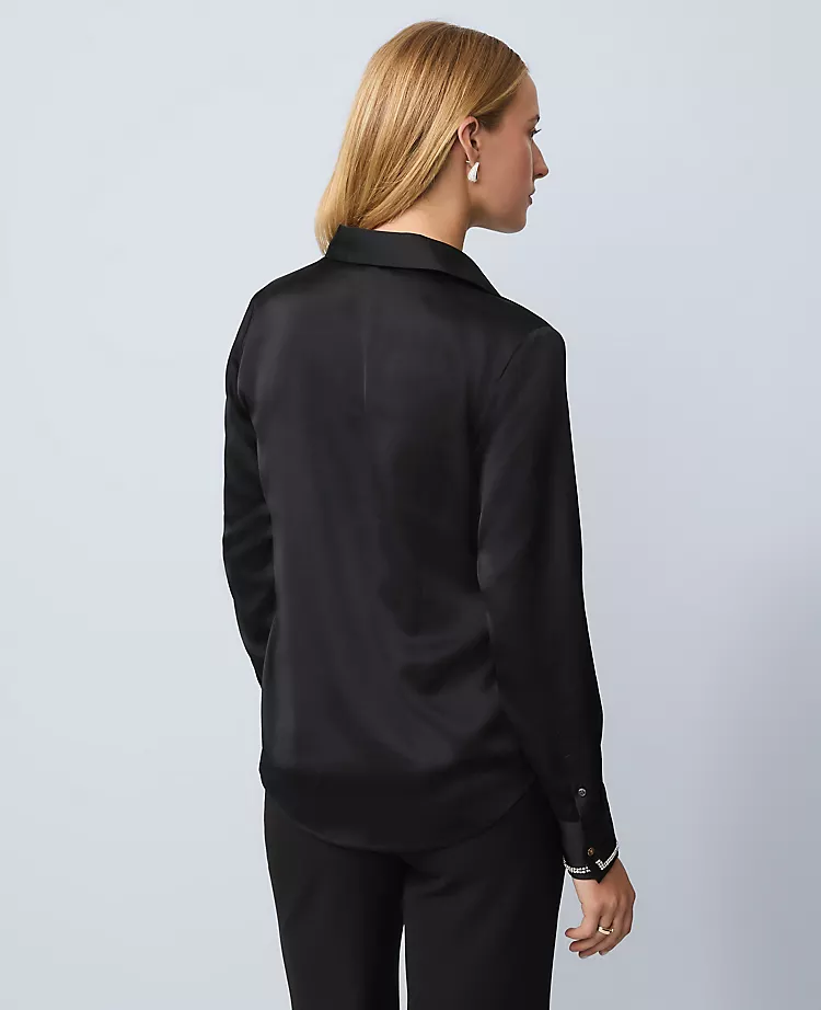 Embellished Cuff Essential Shirt
