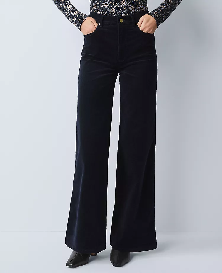 Weekend Collection Wide-Leg Corduroy Pant
