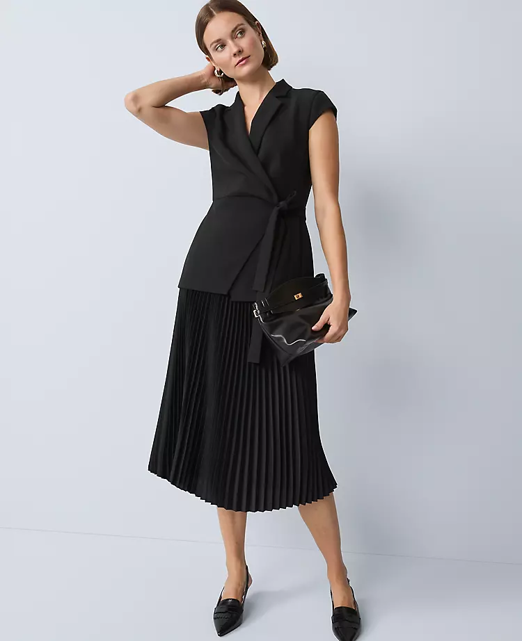 11049-Petite-Crepe-Blazer-Wrap-Midi-Dress-3.webp Petite Crepe Blazer Wrap Midi Dress