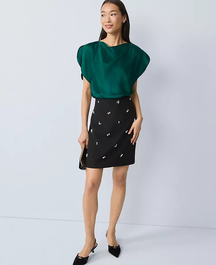 11074-Petite-Draped-Satin-Blouse-3.webp Petite Draped Satin Blouse