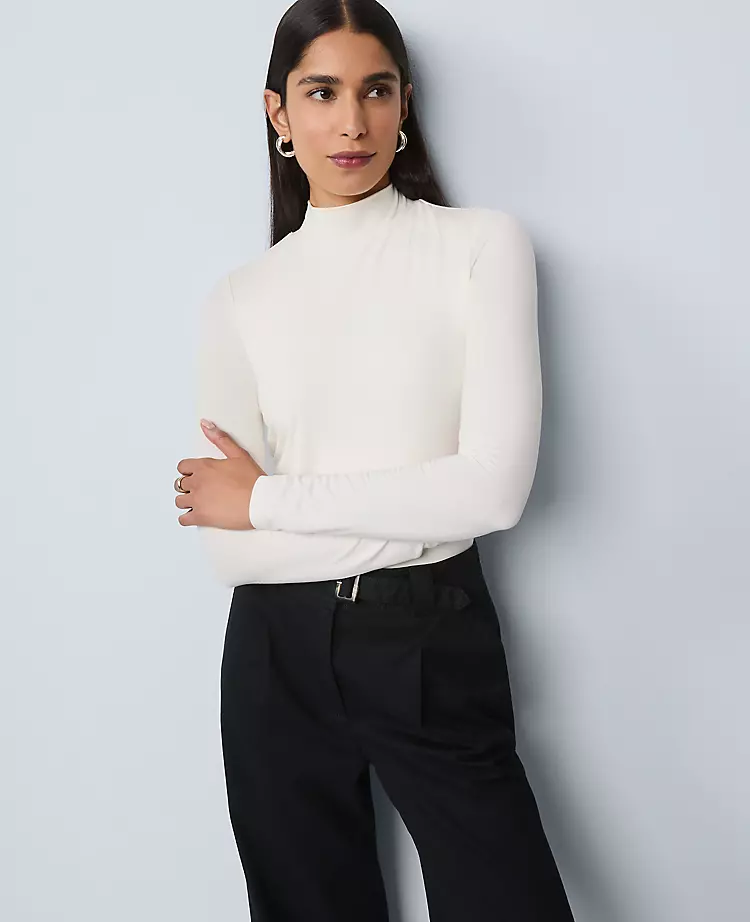 Long Sleeve Mock Neck Top
