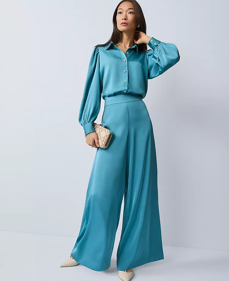 The Statement Palazzo Pant in Satin