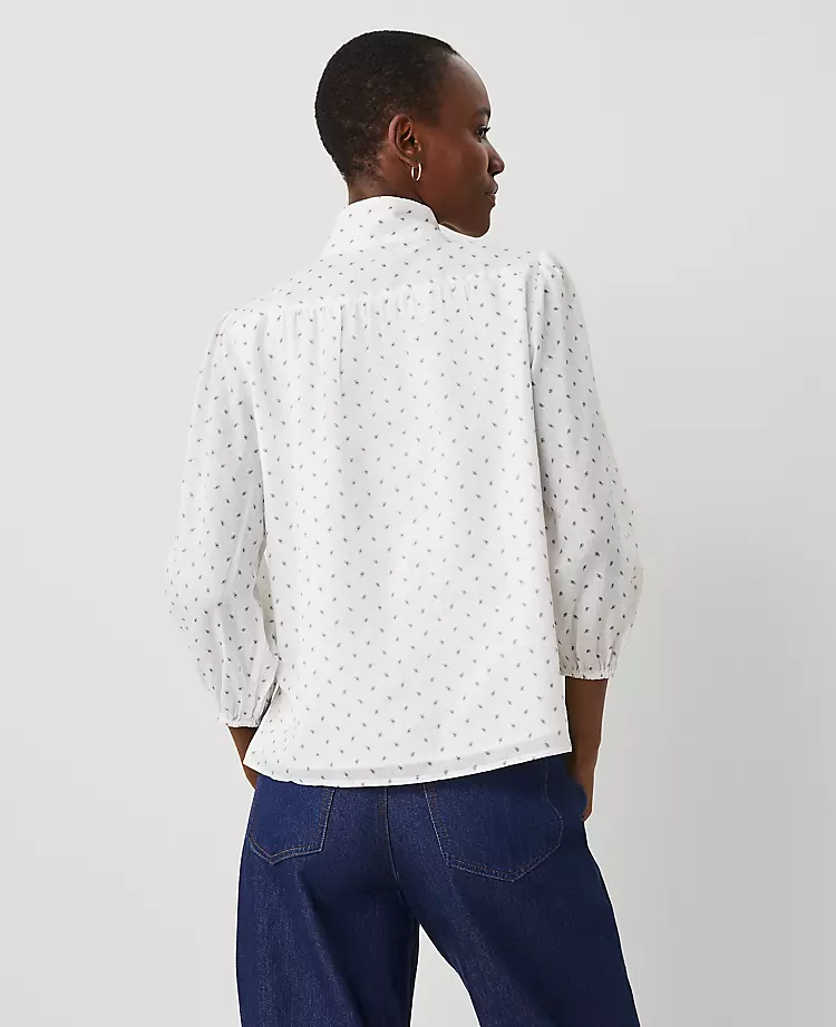 Floral Mock Neck Shirt