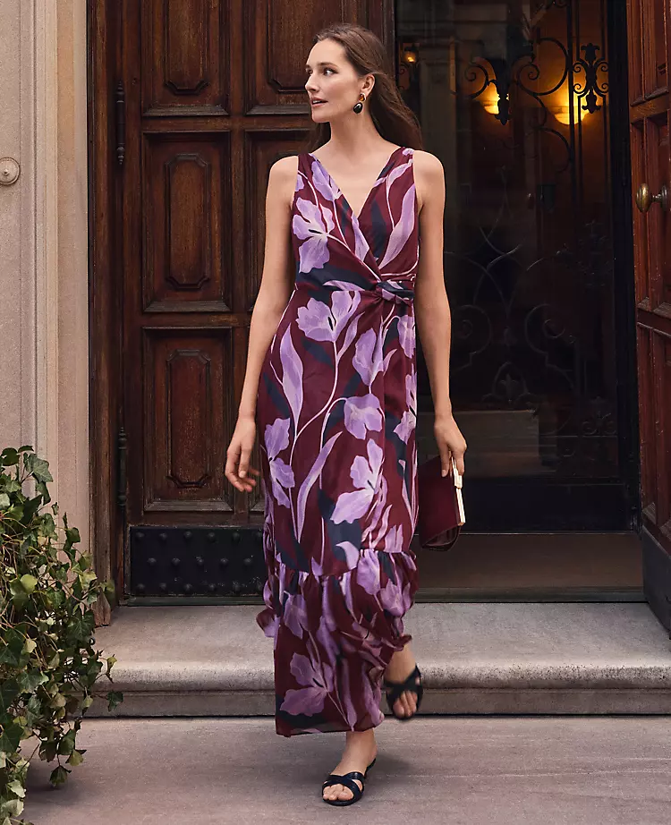 Floral Twist Maxi Dress
