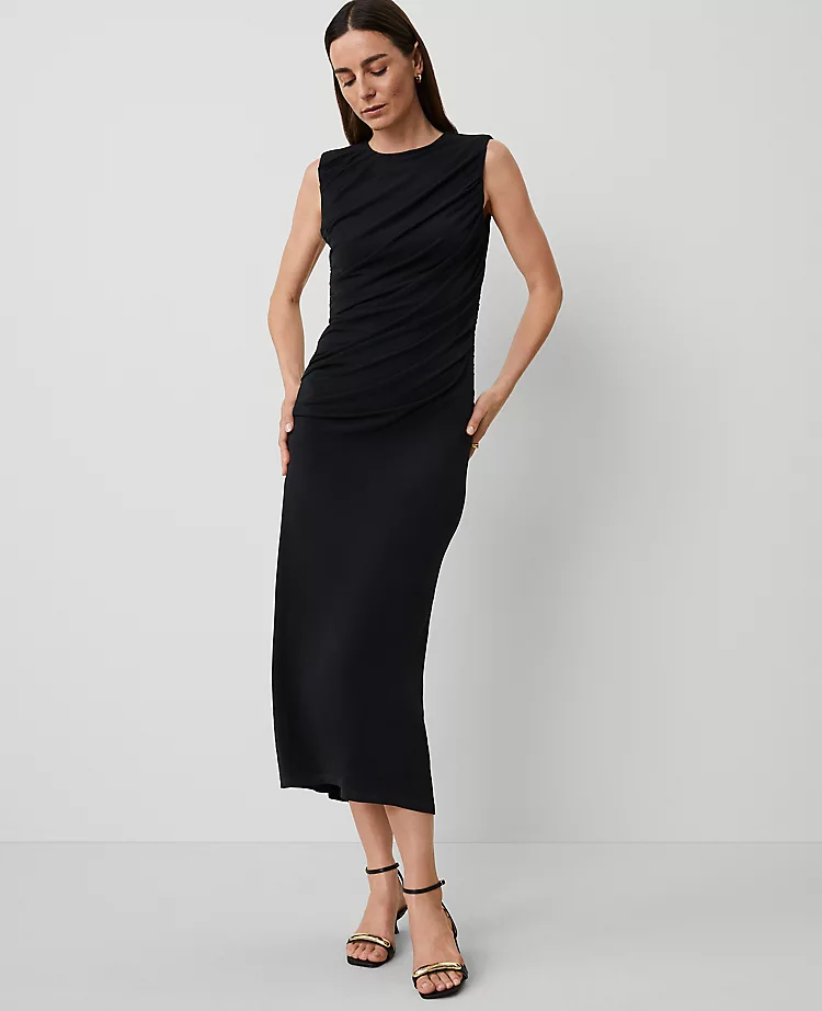 Petite Knit Midi Sheath Dress