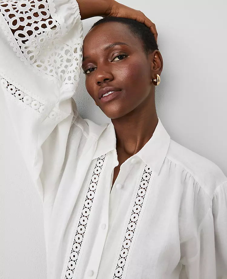 11620-Petite-Embroidered-Linen-Blend-Puff-Sleeve-Blouse-3.webp Petite Embroidered Linen Blend Puff Sleeve Blouse