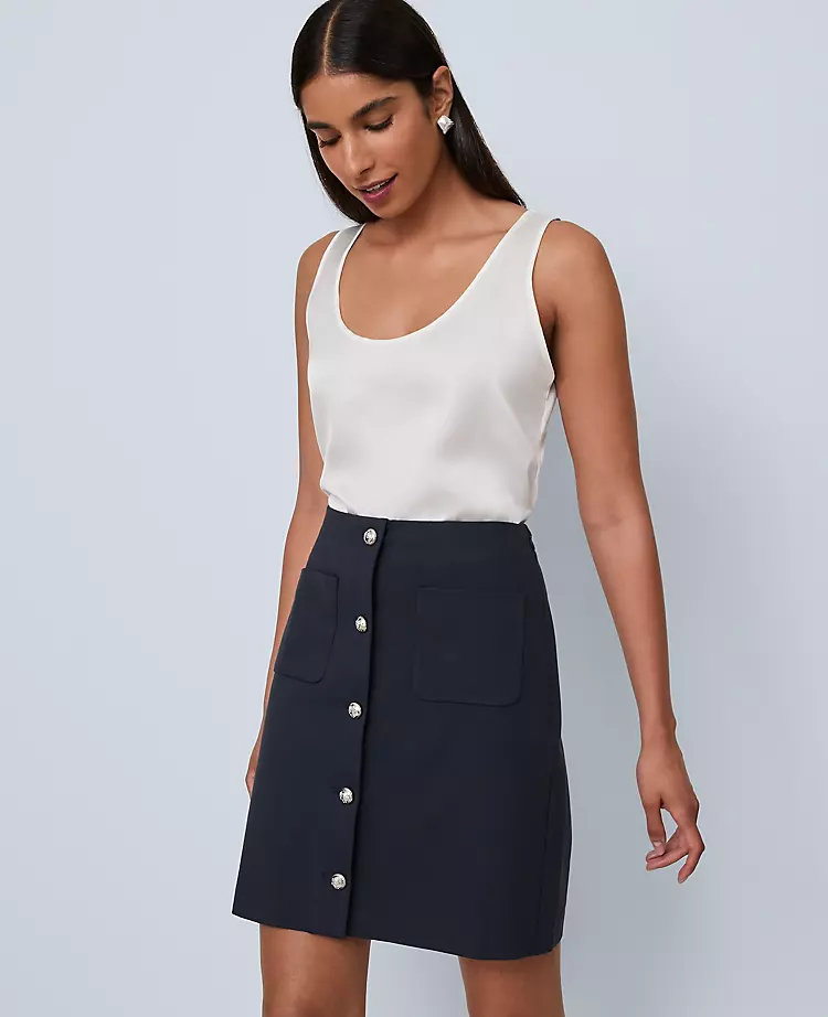 Pocket Skirt in Ponte