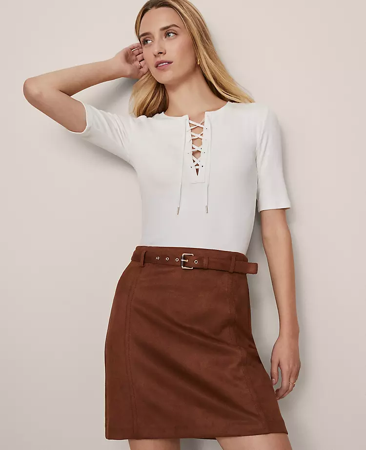 Weekend Collection Lace-Up Top