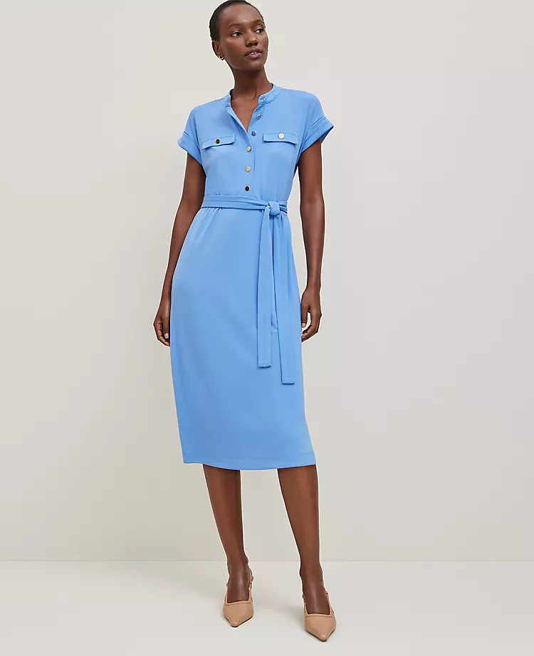 Belted Knit Shirtdress