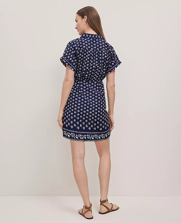 Petite Weekend Collection Petaled Wrap Shirtdress