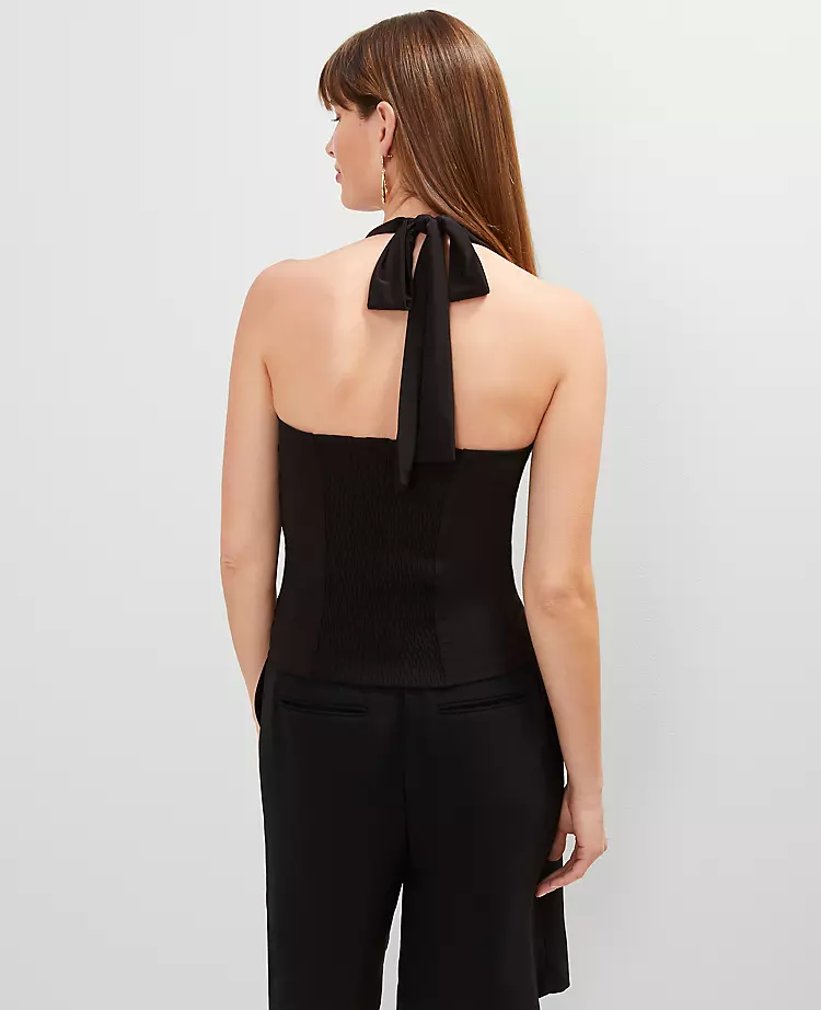 Petite V-Neck Halter Top