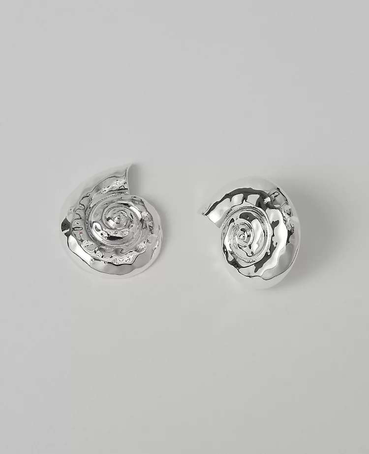 Textured Shell Stud Earrings