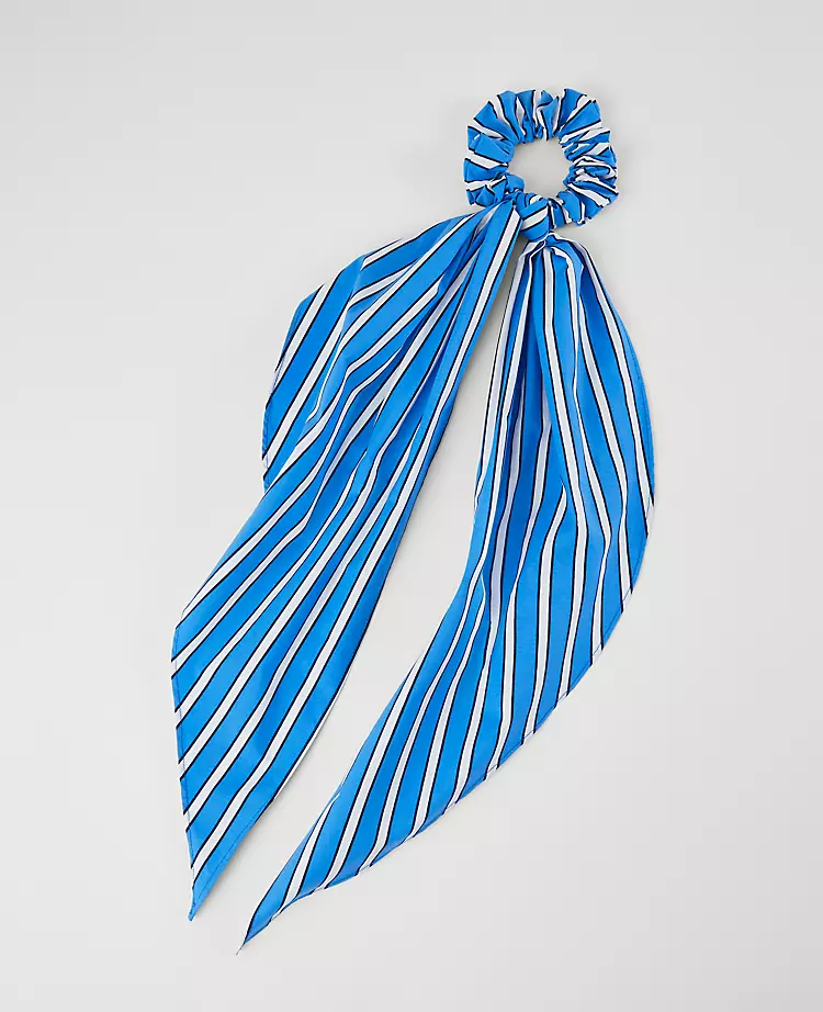 Striped Silk Scrunchie