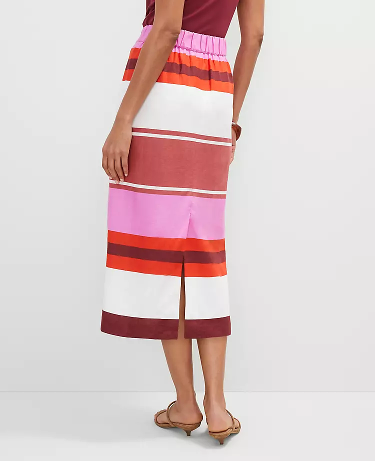 12683-Petite-Striped-Linen-Blend-Clean-Midi-Skirt-3.webp Petite Striped Linen Blend Clean Midi Skirt