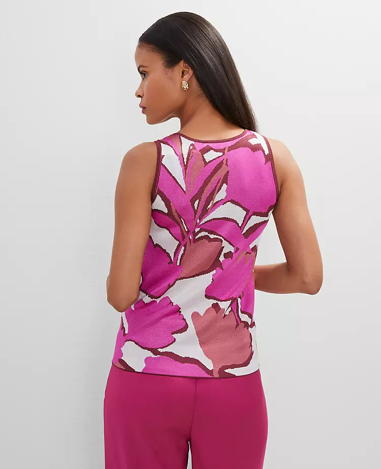 Petite Floral Knit Shell