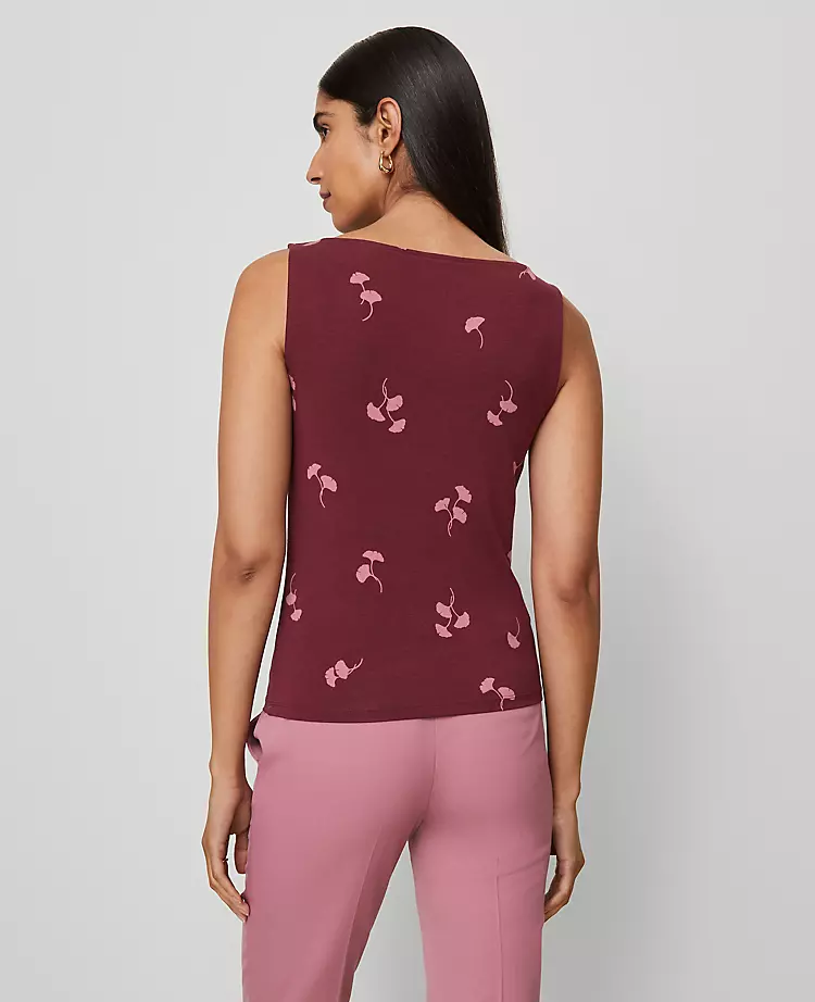 Floral Draped Cowl Neck Top