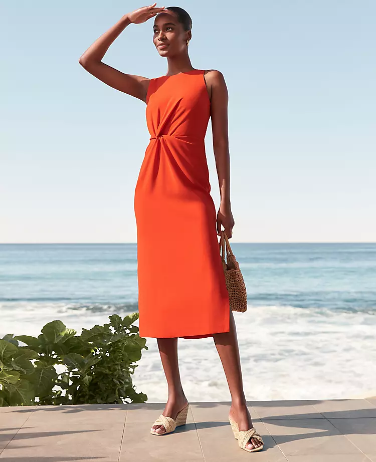 13197-Petite-Crew-Neck-Twist-Sheath-Dress-3.webp Petite Crew Neck Twist Sheath Dress