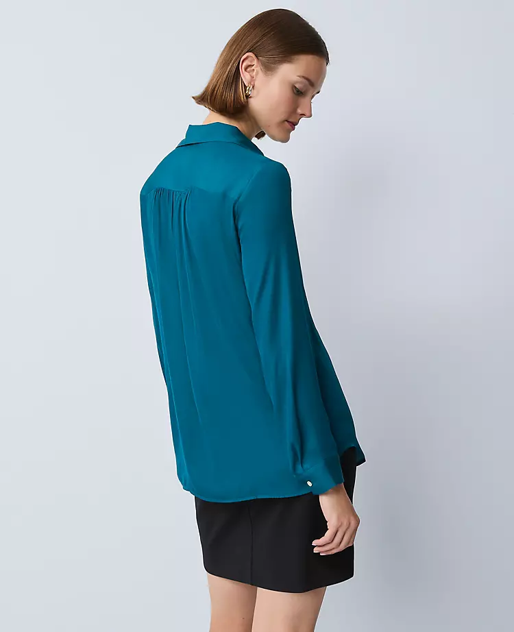 Petite Soft Drapey Camp Shirt