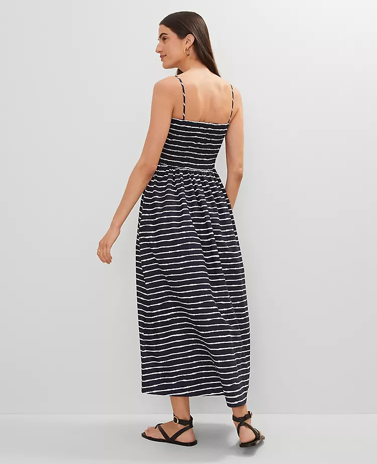 Petite Weekend Collection Striped Flare Dress