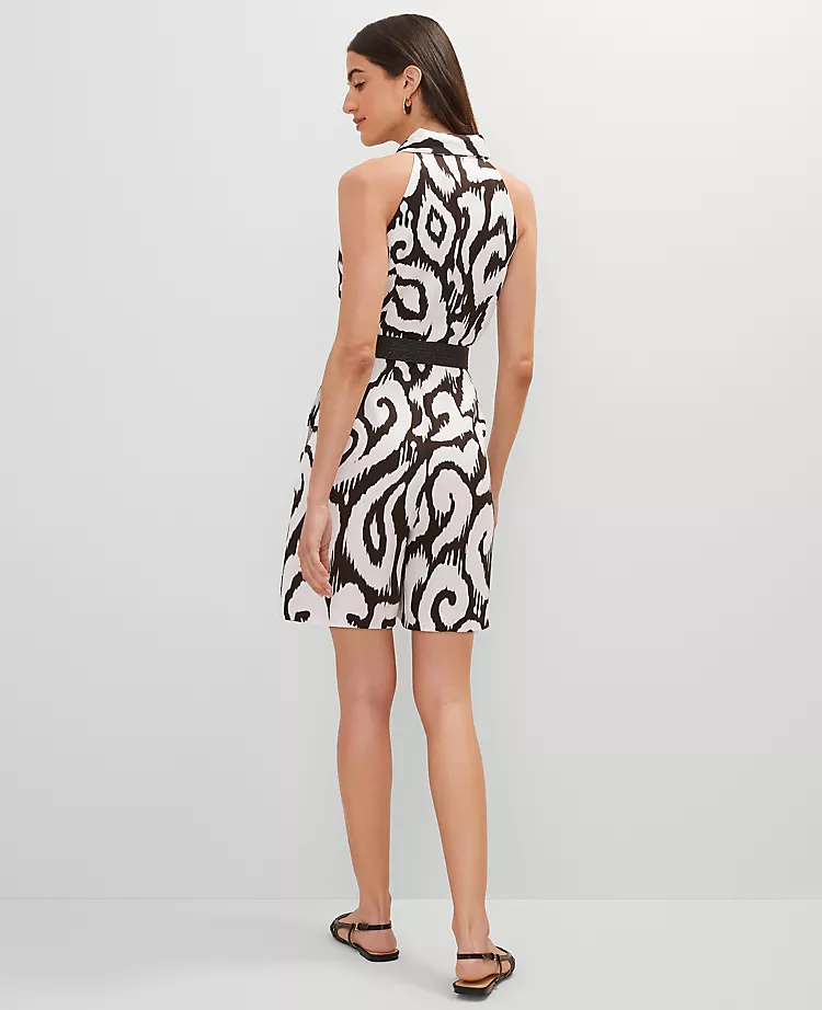 Petite Ikat Belted Romper
