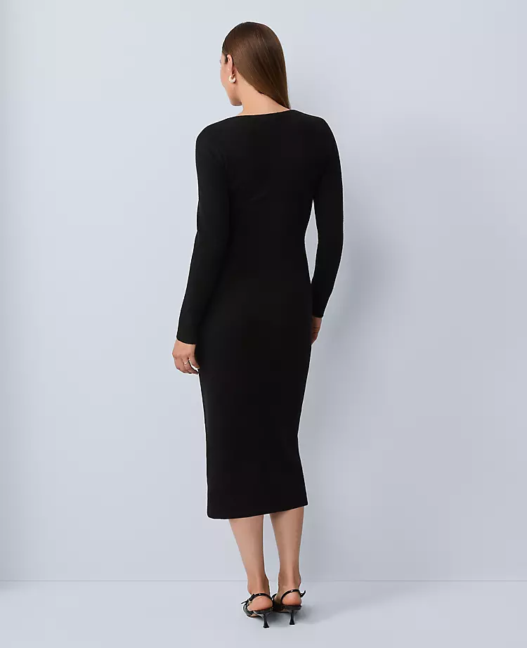 Wrap Effect Sheath Dress