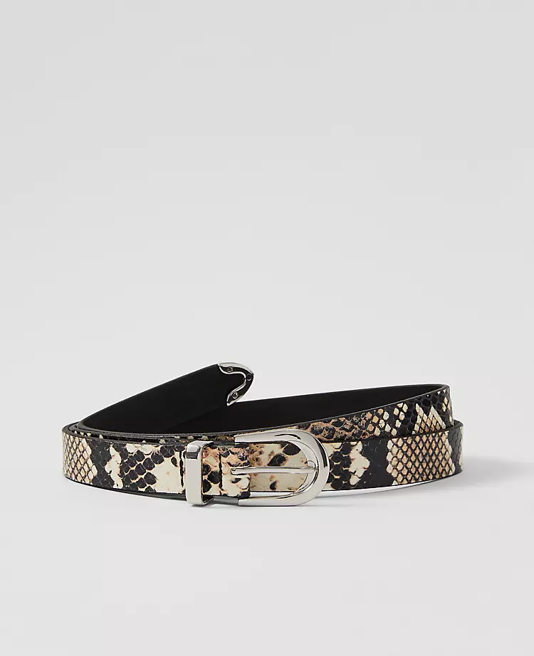 Skinny Snake Patent Leather Belt