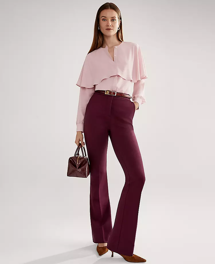 The Petite Skinny Flare Pant in Ponte