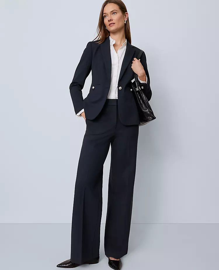 The Petite Wide-Leg Pant in Ponte