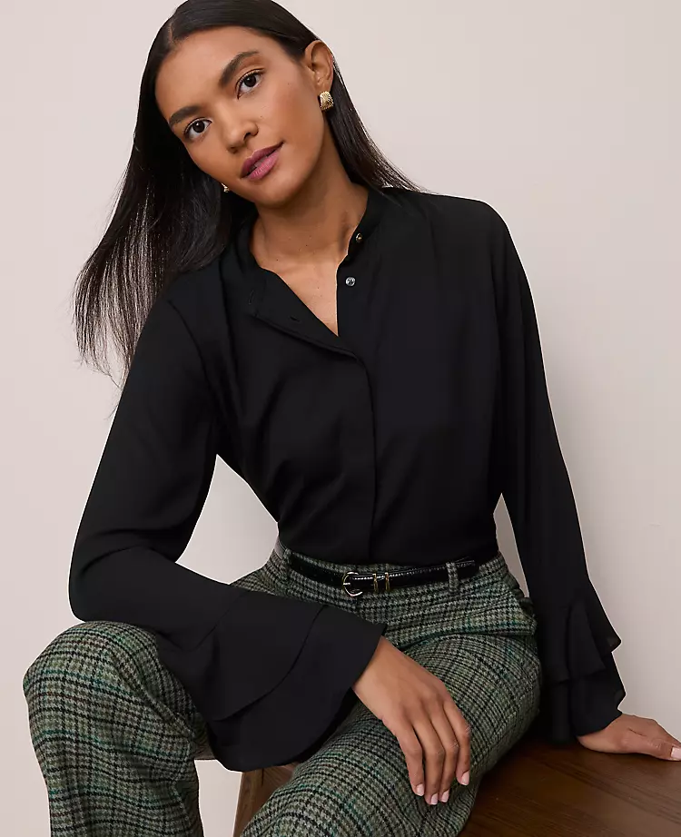 Petite Bell Sleeve Blouse