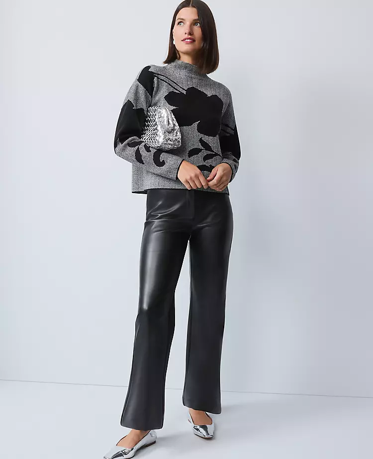 The Straight Pant in Faux Leather