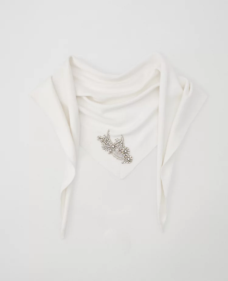 Embellished Triangle Scarf