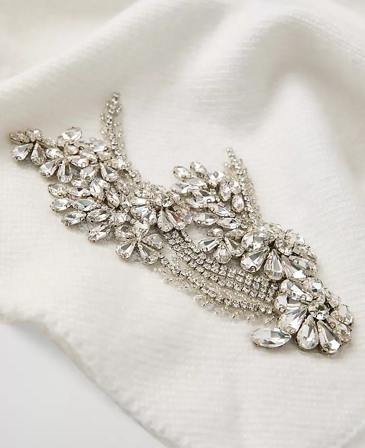 Embellished Triangle Scarf