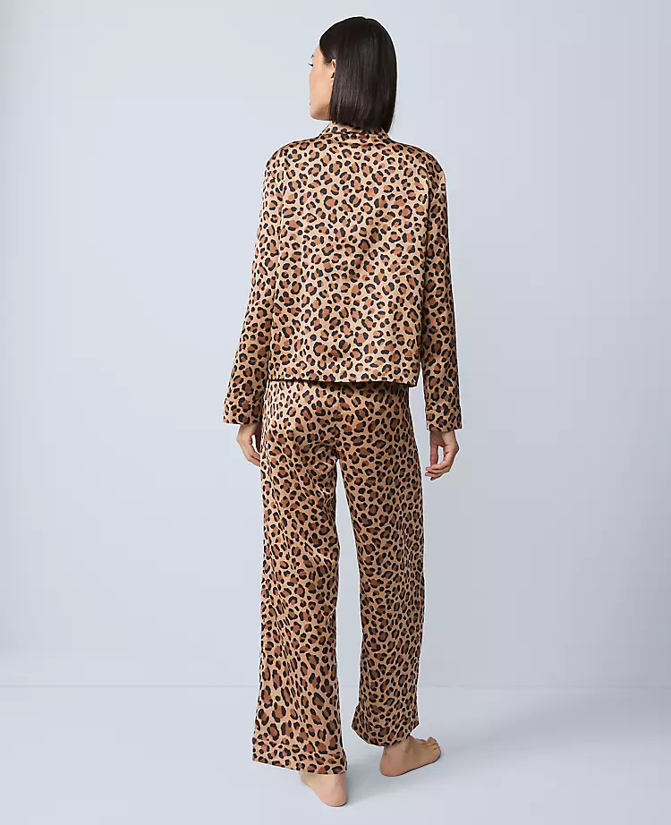 Satin Tie Front Pajama Set