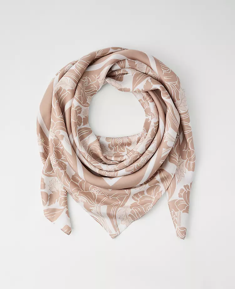 Floral Oversized Silk Scarf