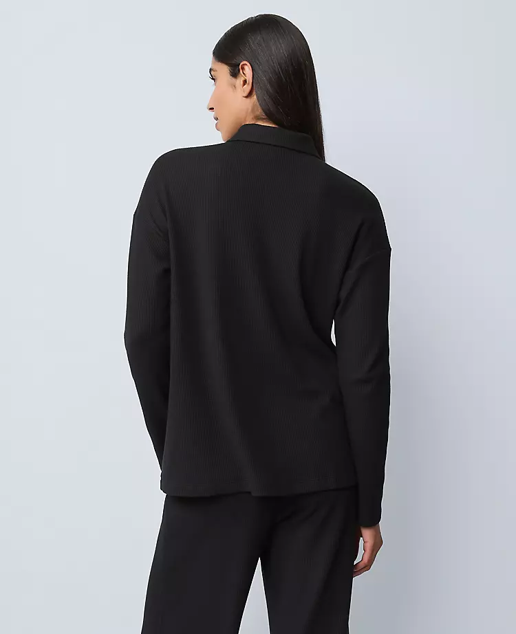Waffle Henley Lounge Top