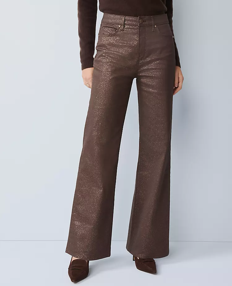 The Petite Shimmer Wide-Leg Jean