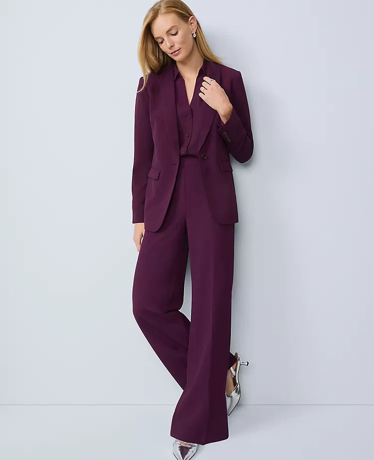 The Petite Wide-Leg Pant in Fluid Crepe