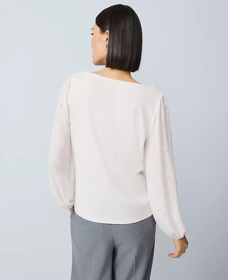 15125-Petite-Mixed-Media-Embellished-Sleeve-Top-2.webp Petite Mixed Media Embellished-Sleeve Top