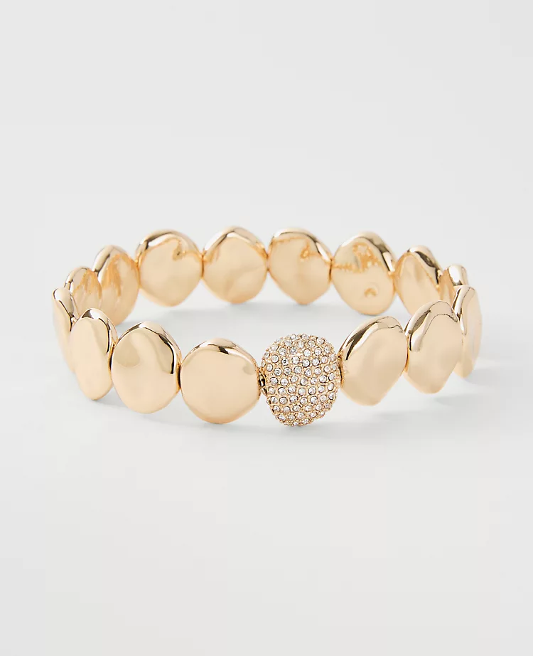 Hammered Metal Disc Bracelet