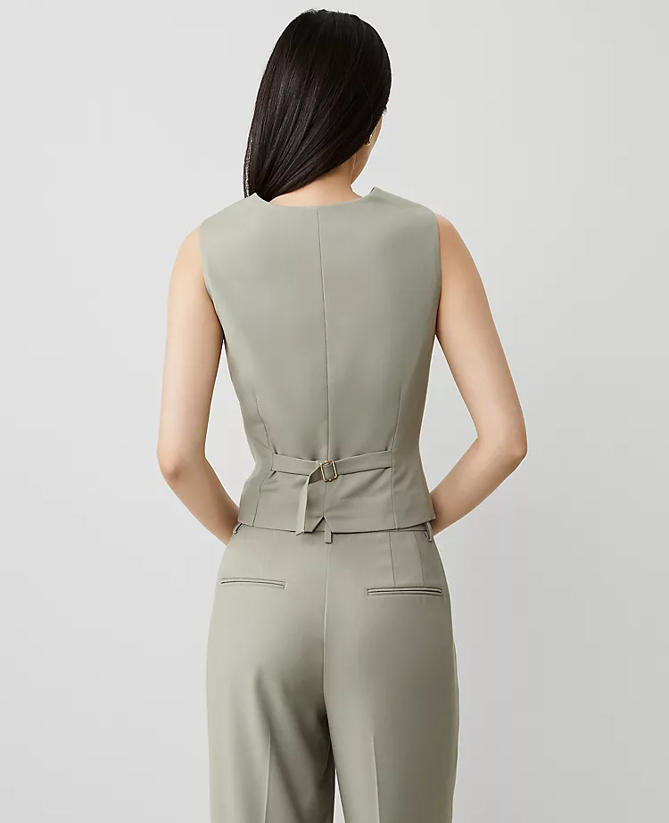 The Petite Tailored Button Pocket Vest