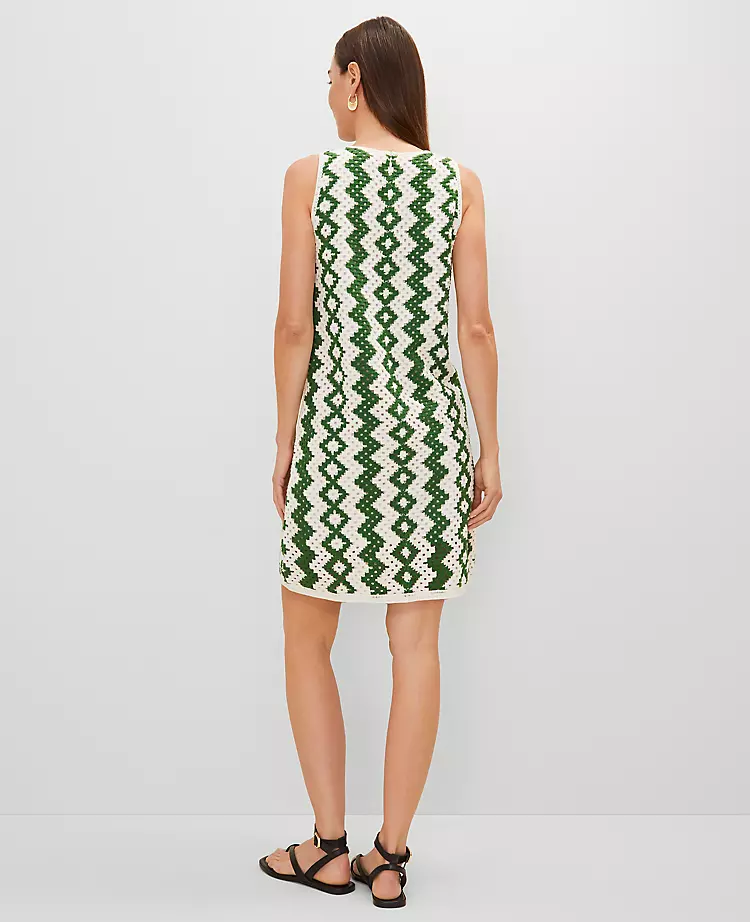 Geo Crochet Shift Dress