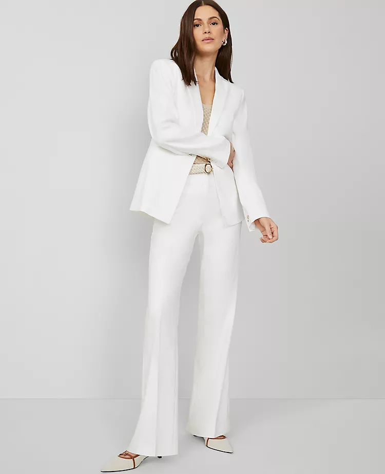 The Petite Trouser in Linen Blend