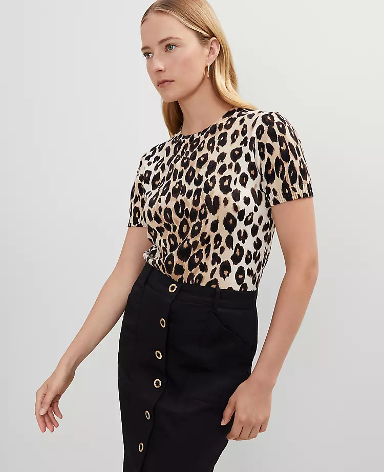 Animal Print Sweater Tee