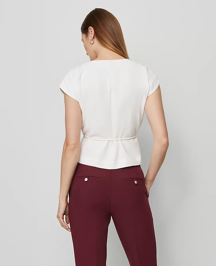 Wrap Tie Waist Blouse