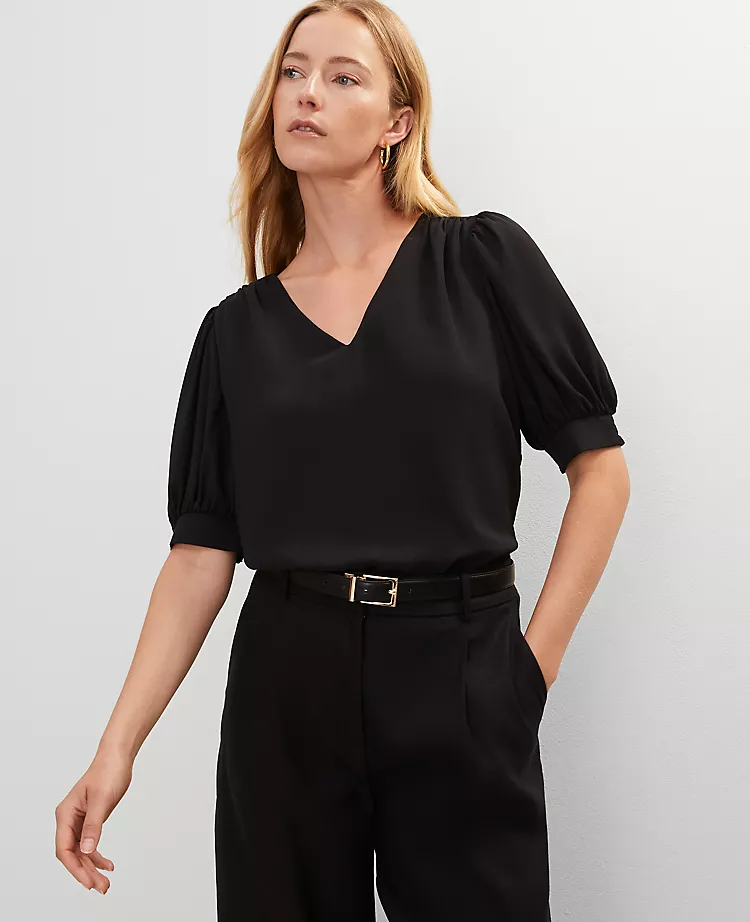 Petite V-Neck Popover