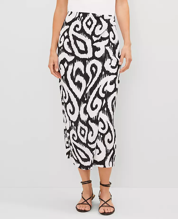 Petite Ikat Sarong Pencil Skirt