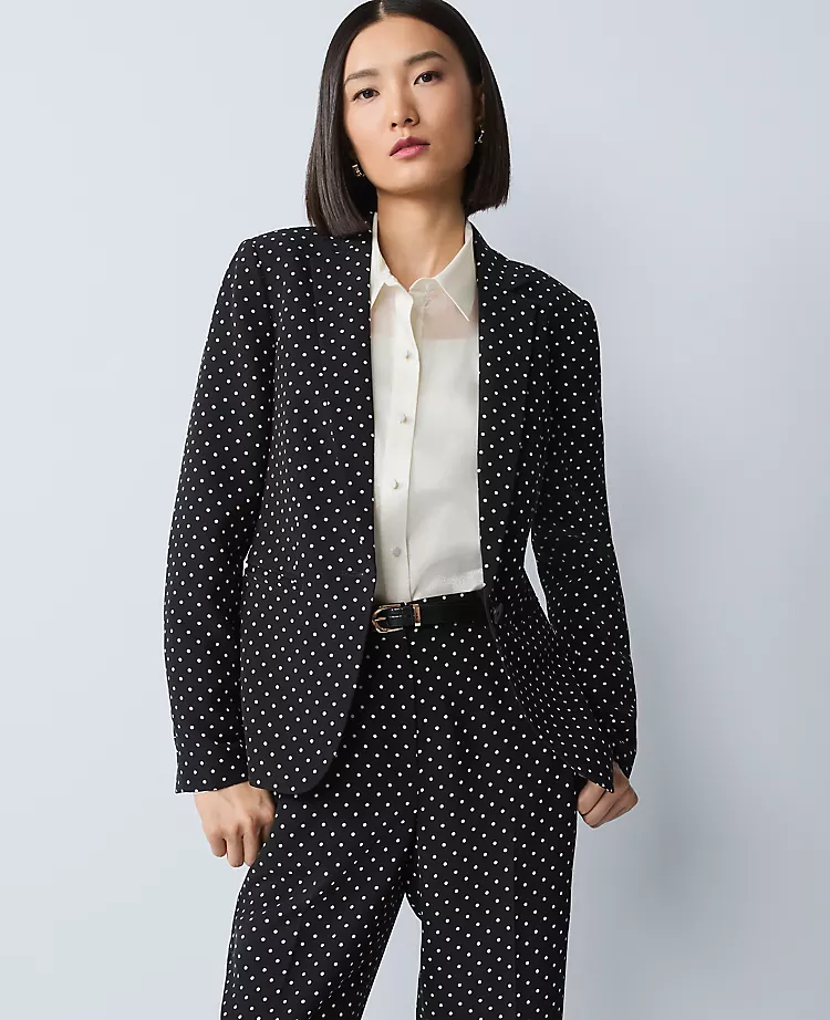 The Hutton Blazer in Dotted Crepe